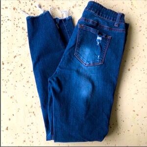 EnJean Frayed raw hem skinny jeans juniors